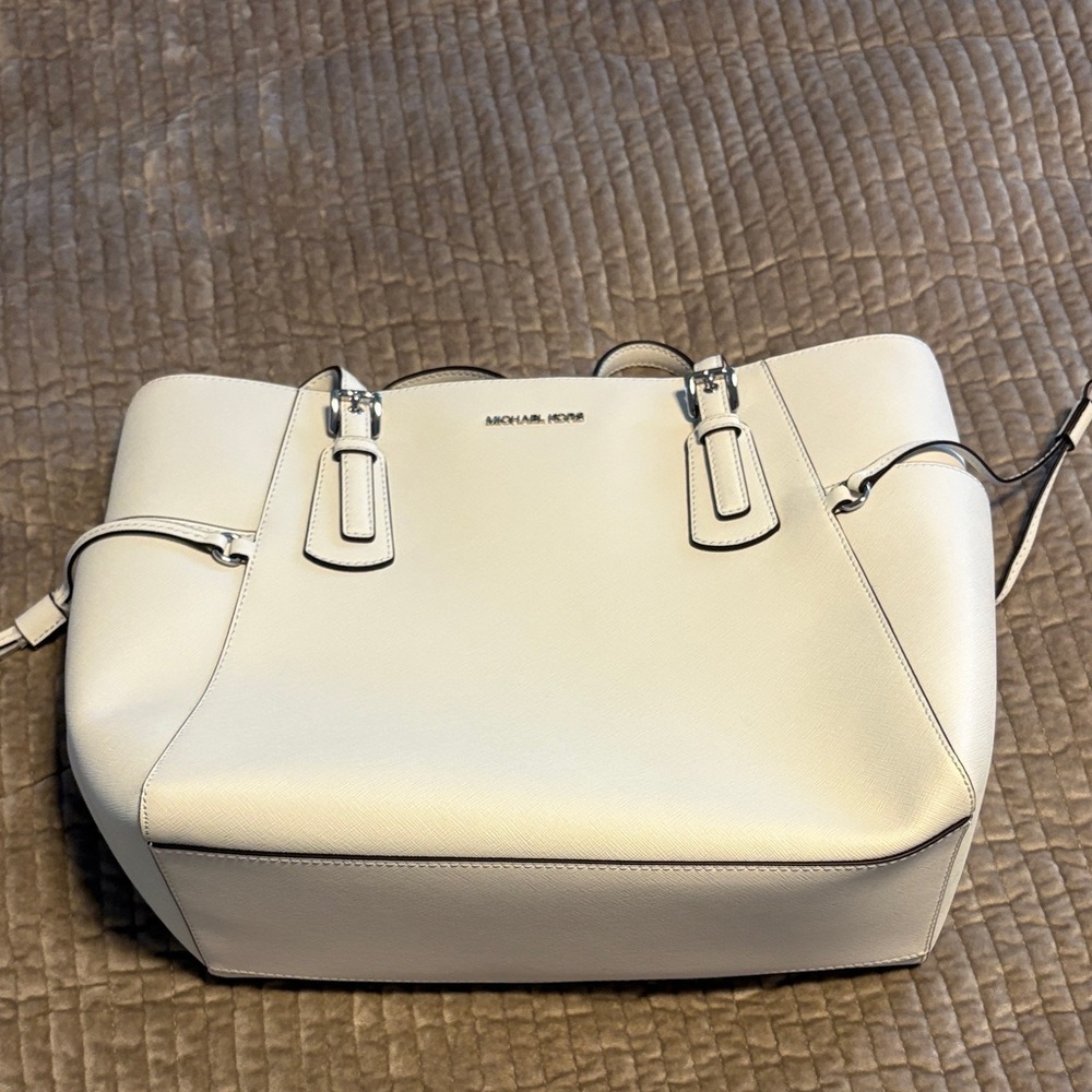 Michael Kors Cream Leather Tote
